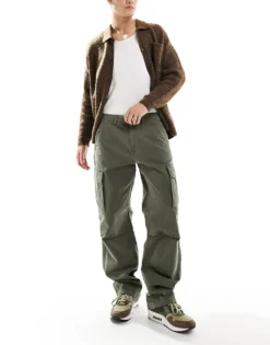 Tommy Jeans Jaimie Cargo Trousers In Olive Green For Men Fatigue Green -Tomeans Store 207286609 1 fatiguegreen 1
