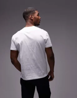 Tommy Jeans Linear Logo T-shirt In White For Men -Tomeans Store 207442712 3