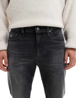 Tommy Jeans Straight Leg Jeans In Dark Grey For Men -Tomeans Store 207585880 5