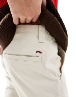 Tommy Jeans Slim Chinos In White For Men -Tomeans Store 207586315 3