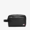 Tommy Jeans Heritage Pebble Grain Washbag In Black For Men