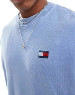 Tommy Jeans Crew Neck Relaxed Sweatshirt In Blue For Men -Tomeans Store 207714229 3