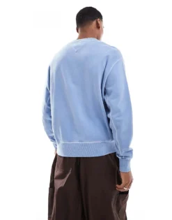Tommy Jeans Crew Neck Relaxed Sweatshirt In Blue For Men -Tomeans Store 207714229 4