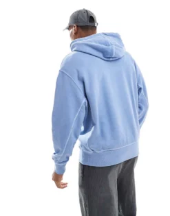 Tommy Jeans Tonal Logo Embroidery Relaxed Hoody In Blue For Men -Tomeans Store 207714262 3