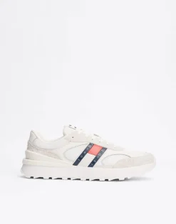Tommy Jeans Colour-blocked Runner Trainers In White For Men -Tomeans Store 207725892 4