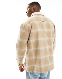 Tommy Jeans Relaxed Fit Sherpa Collar Overshirt In Multi For Men -Tomeans Store 207743290 3