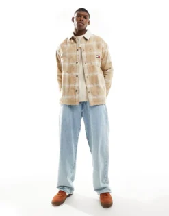 Tommy Jeans Relaxed Fit Sherpa Collar Overshirt In Multi For Men -Tomeans Store 207743290 4