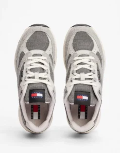 Tommy Jeans Suede Colour-blocked Trainers In Grey For Men -Tomeans Store 207743487 3