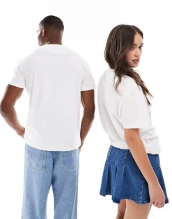 Tommy Jeans Unisex Varsity Tiger T-shirt In Off White For Unisex Ecru -Tomeans Store 207750816 4