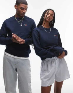 Tommy Jeans Unisex Badge Sweatshirt In Navy For Unisex Dark Night Navy -Tomeans Store 207750828 1 darknightnavy 1