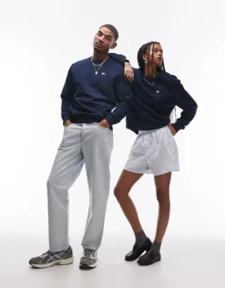 Tommy Jeans Unisex Badge Sweatshirt In Navy For Unisex Dark Night Navy -Tomeans Store 207750828 3