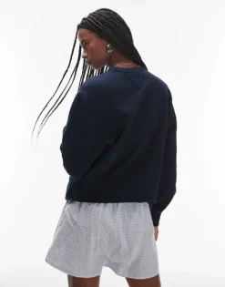 Tommy Jeans Unisex Badge Sweatshirt In Navy For Unisex Dark Night Navy -Tomeans Store 207750828 4