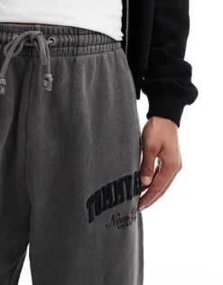 Tommy Jeans Varsity Washed Relaxed Joggers In Grey For Men -Tomeans Store 207792748 5