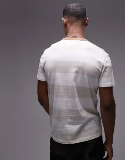 Tommy Jeans Stripe T-shirt In Off White For Men Newsprint / Ecru -Tomeans Store 207794831 3