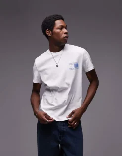 Tommy Jeans Paisley Flag Backprint T-shirt In White And Blue For Men Ecru -Tomeans Store 207794858 4