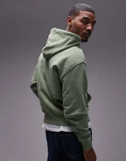 Tommy Jeans Tonal Logo Hoodie In Washed Green For Men Aruba Green -Tomeans Store 207794865 4