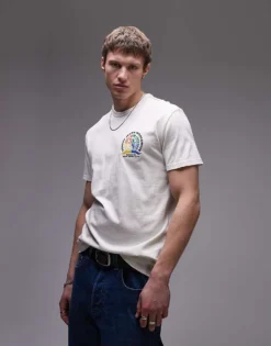 Tommy Jeans Colourful Crest Logo T-shirt In Oat Marl For Men Oat Marl Htr