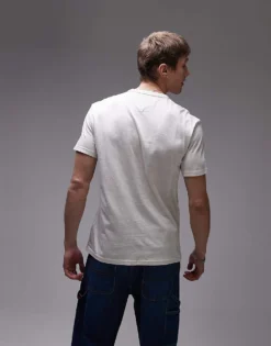 Tommy Jeans Colourful Crest Logo T-shirt In Oat Marl For Men Oat Marl Htr -Tomeans Store 207795258 4