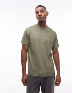 Tommy Jeans Small Linear Logo T-shirt In Army Green For Men Aruba Green -Tomeans Store 207795450 1 arubagreen 1