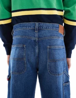 Tommy Jeans Jaimie Loose Straight Carpenter Jeans In Dark Wash For Men Denim Dark -Tomeans Store 207795486 4