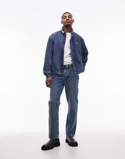 Tommy Jeans Collared Essential Denim Jacket In Medium Wash For Men Denim Medium 01 -Tomeans Store 207795593 3