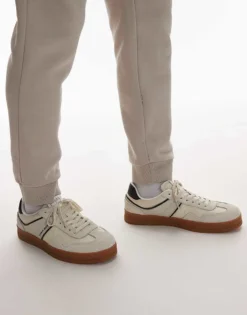 Tommy Jeans Grenwich Trainers In White And Brown For Men Newsprint -Tomeans Store 207795606 1 newsprint 1