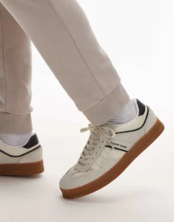 Tommy Jeans Grenwich Trainers In White And Brown For Men Newsprint -Tomeans Store 207795606 3