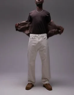 Tommy Jeans Straight Jeans In Ecru For Men