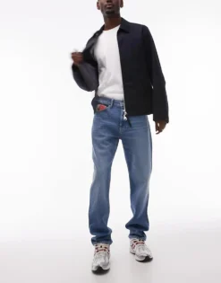 Tommy Jeans Ryan Slim Straight Jeans In Mid Blue For Men Denim Medium -Tomeans Store 207795840 1 denimmedium 1