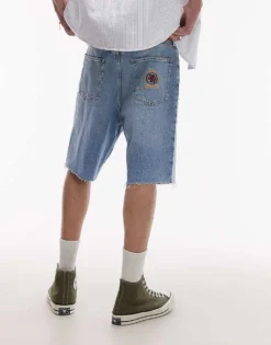 Tommy Jeans Isaac Crest Pocket Relaxed Denim Jorts In Light Wash For Men Denim Light -Tomeans Store 207795913 1 denimlight 1