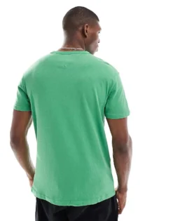Tommy Jeans Tommy Badge Crew Neck T-shirt In Bright Green For Men -Tomeans Store 208068401 3