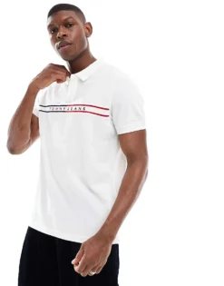 Tommy Jeans Tjm Slim Chest Flag Polo In White For Men -Tomeans Store 208068409 1 white 1