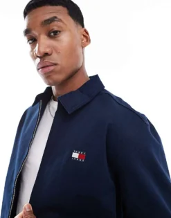 Tommy Jeans Logo Bomber Jacket In Navy Blue For Men -Tomeans Store 208068487 3