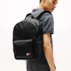 Tommy Jeans Essential Dome Logo Backpack In Black For Men