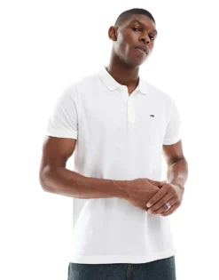 Tommy Jeans Slim Placket Polo In White For Men -Tomeans Store 208068927 1 white 1
