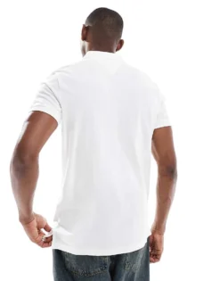 Tommy Jeans Slim Placket Polo In White For Men -Tomeans Store 208068927 4