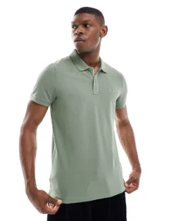 Tommy Jeans Slim Placket Polo In Olive Green For Men -Tomeans Store 208069125 1 olivegreen 1