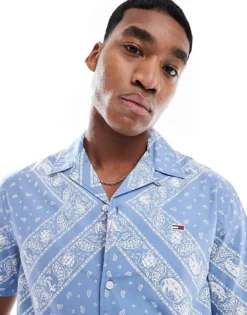 Tommy Jeans Short Sleeve Shirt In Multi For Men -Tomeans Store 208069172 3