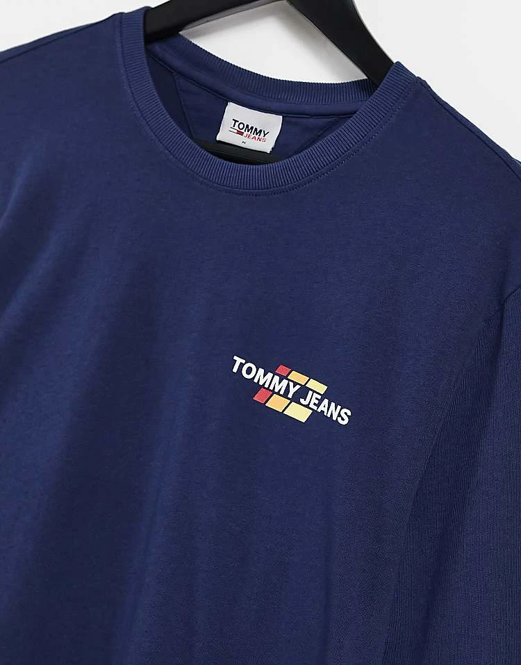 Tommy Jeans Back Mountain Print Long Sleeve Top In Navy For Men Twilight Navy 4 Tommy Jeans Back Mountain Print Long Sleeve Top In Navy For Men Twilight Navy - Image 4